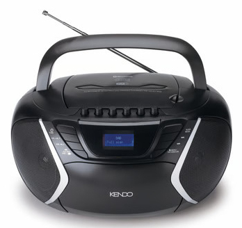 Kendo Tragbares, Kompaktes CD-Radio mit DAB+, Bluetooth und Kassettenplayer