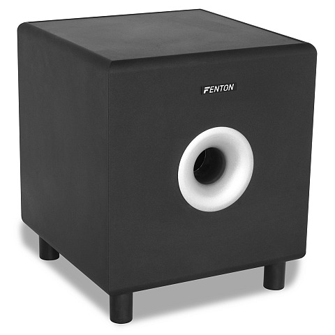 Fenton SHFS08B Schwarz, Weiß Aktiver Subwoofer 200 W