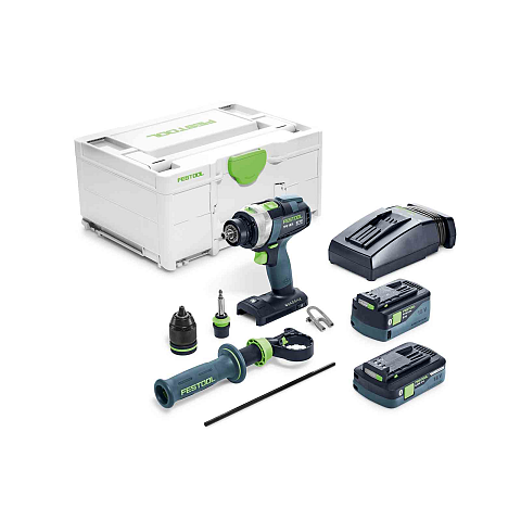 Festool QUADRIVE TPC 18/4 5,2/4,0 I-Plus 3600 RPM Schwarz, Blau