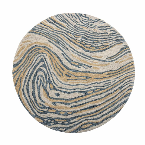 Bloomingville Tiger Drinnen Bodenmatte Rund Wolle Braun