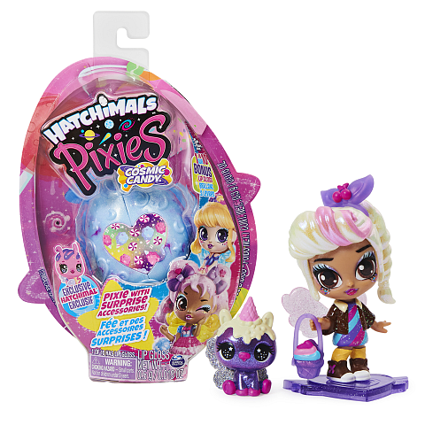 Hatchimals Cosmic Candy Pixies - Sammelfigur mit Zubehör und seltener CollEGGtibles Figur (sortiert)