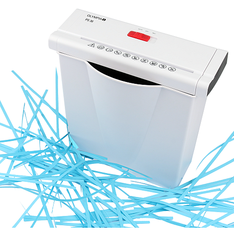 Olympia 2707 Aktenvernichter Streifenzerkleinerung 34 cm Weiß