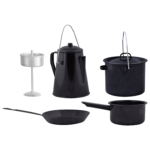 Esschert Design FF215 Camping-Kochtopf Set Schwarz