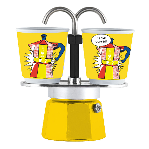 Bialetti 0001405 Manuelle Kaffeemaschine Mokka-Kanne Gelb