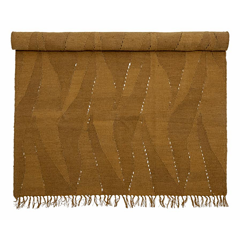 Bloomingville Zola Drinnen Bodenmatte Rechteck Baumwolle, Polyester, Wolle Braun