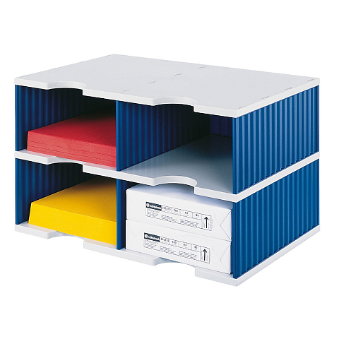 Styro styrodoc duo Dateiablagebox Polystyrol Blau, Grau