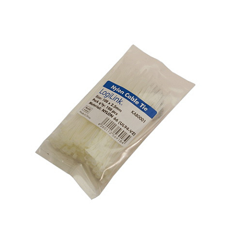 LogiLink KAB0001 Kabelbinder Nylon Weiß