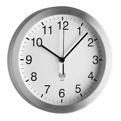 TFA-Dostmann 98.1091.02 Wand- /Tischuhr Rund Aluminium, Weiß