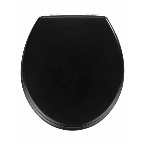 WENKO 20077100 Harter Toilettensitz MDF-Platten Schwarz