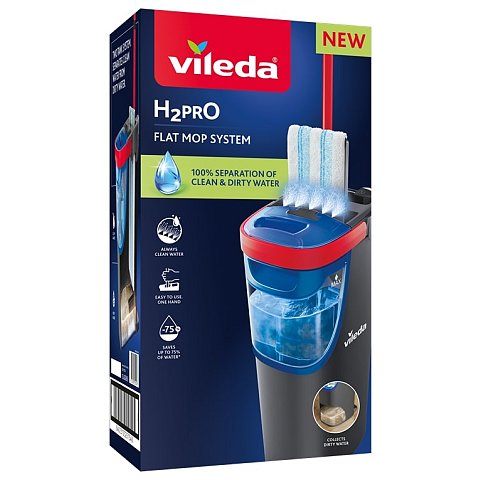 Vileda 4023103251540 Mopp Mikrofaser 1200 ml Nass Schwarz, Blau