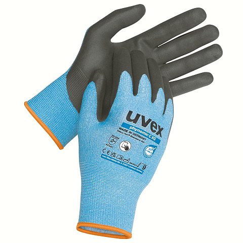 Uvex phynomic C XG Werkstatthandschuhe Schwarz, Blau Elastan, Fiberglas, Polyamid 10 Stück(e)