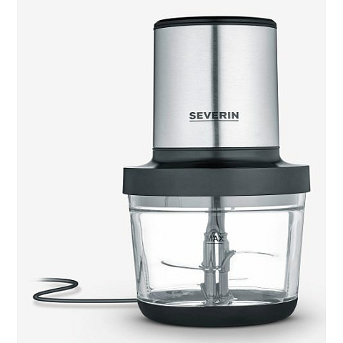 Severin KM 3867 Elektrischer Essenszerkleinerer 1 l 400 W Schwarz, Silber, Transparent