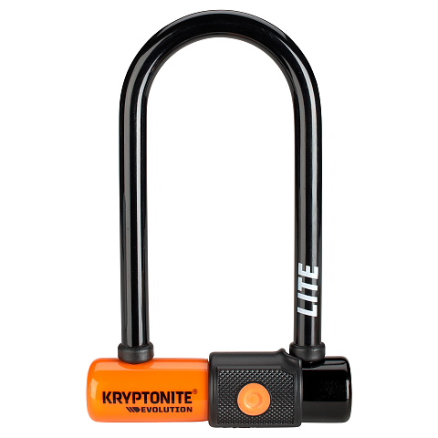 Kryptonite Evolution LITE Mini-6 Schwarz, Orange U-Schloss