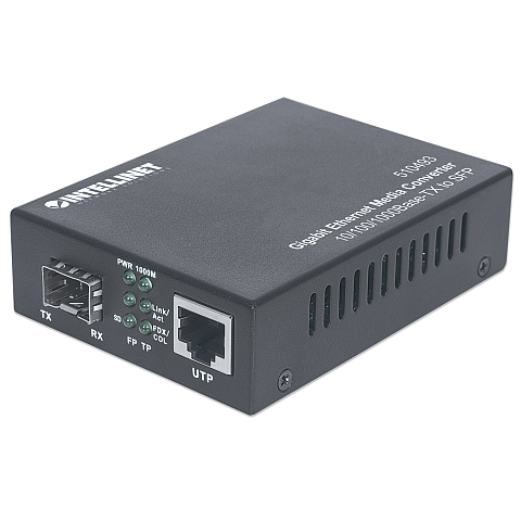 Intellinet Gigabit Ethernet auf SFP-Medienkonverter, 10/100/1000Base-TX auf SFP-Slot, leer