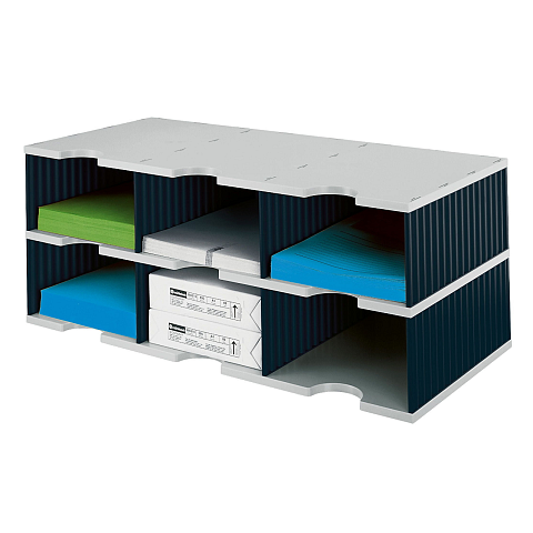 Styro styrodoc trio Dateiablagebox Polystyrol Schwarz, Grau