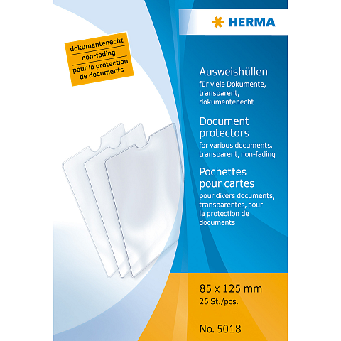 HERMA 5018 Klarsichthülle 85 x 125 mm Polypropylen (PP) 25 Stück(e)