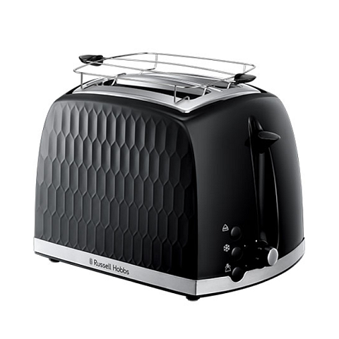 Russell Hobbs Honeycomb Black 2 Slice Toaster 6 2 Scheibe(n) 850 W Schwarz