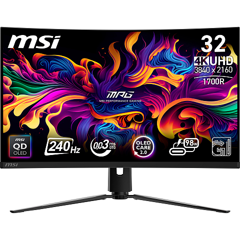 MSI MPG 321CURXDE QD-OLED Computerbildschirm 80 cm (31.5") 3840 x 2160 Pixel 4K Ultra HD Schwarz