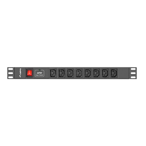 Lanberg PDU-08I-0200-C20-BK Stromverteilereinheit (PDU) 8 AC-Ausgänge 1U Schwarz