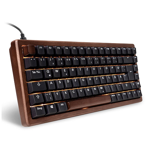 Sharkoon 100068081 Tastatur Haus USB QWERTZ Deutsch Schwarz, Holz