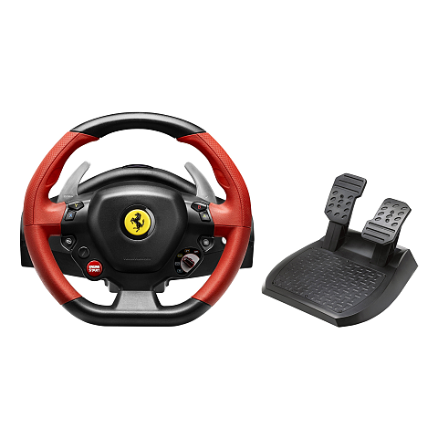 Thrustmaster Ferrari 458 Spider Schwarz, Rot USB Lenkrad + Pedale Xbox One