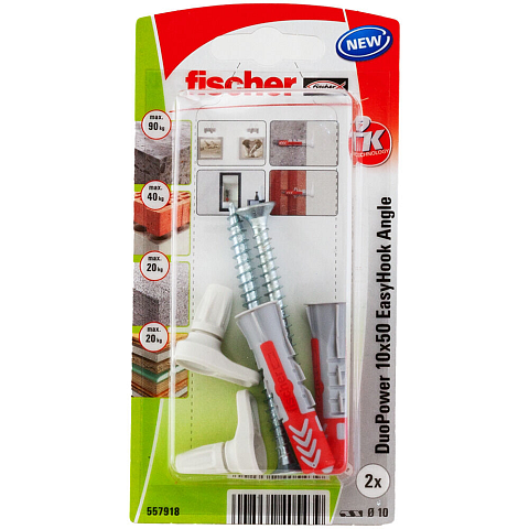 Fischer 557918 Schraubanker/Dübel 2 Stück(e) Schrauben- & Dübelsatz 50 mm