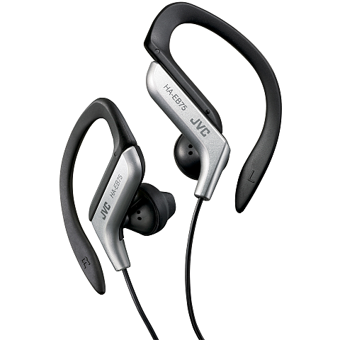JVC HA-EB75 Kopfhörer Kabelgebunden Ohrbügel, im Ohr Sport Schwarz, Silber