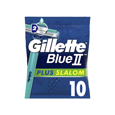 Gillette Blue II Plus Slalom Blau, Grün