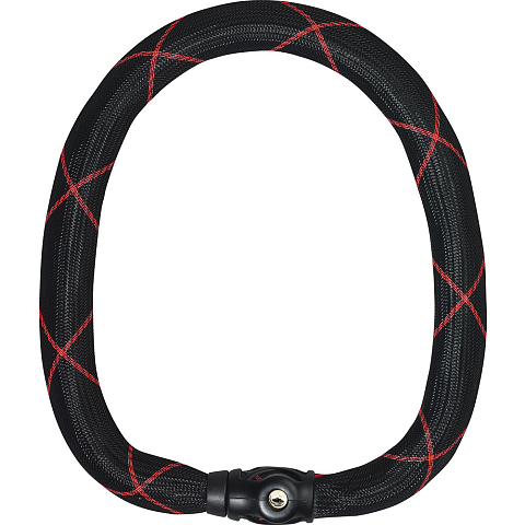 ABUS 88989 Fahrradschloss Schwarz, Rot 1100 mm Kettenschloss