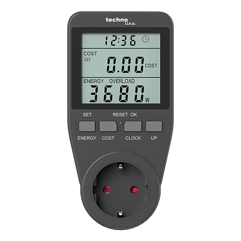 Technoline Cost Manager Elektronisch PlugIn einfügen Grau