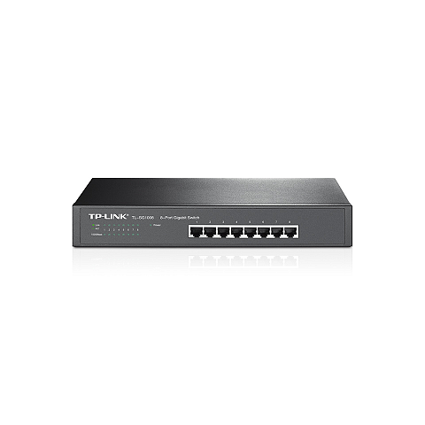 TP-Link TL-SG1008 Unmanaged Gigabit Ethernet (10/100/1000) 1U Schwarz