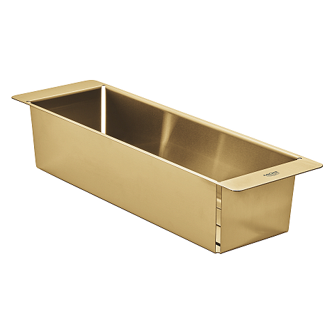GROHE 40853GN0 Körbe & Einsätze für Spülbecken Waschbeckenschale Edelstahl Gebürsteter Stahl, Gold