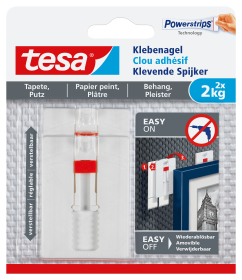 TESA 77777-00000 Wandhalterung Drinnen Universalhaken Rot, Weiß 2 Stück(e)