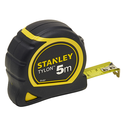 Stanley Tylon Maßband 5 m Acrylnitril-Butadien-Styrol (ABS), Gummi Schwarz, Gelb