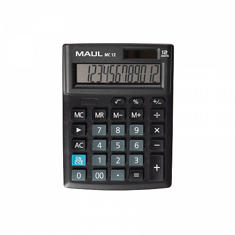 MAUL MC 12 Taschenrechner Tasche Display-Rechner Schwarz