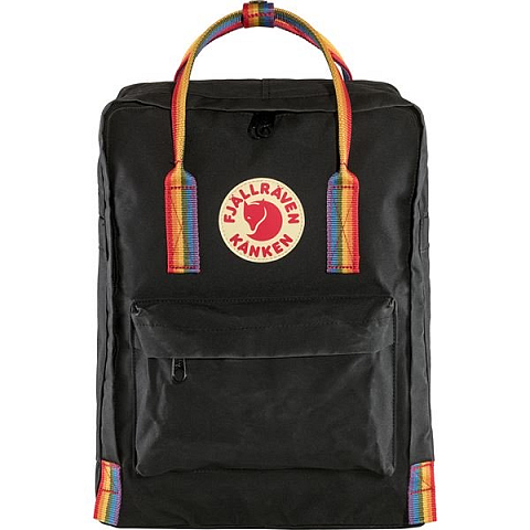 Fjällräven Kånken Rainbow Rucksack Schwarz, Mehrfarbig Vinylon