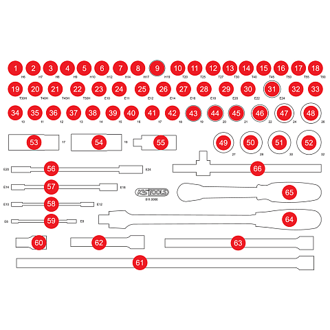 KS Tools 811.0066-97 Werkzeugkoffer-Zubehör