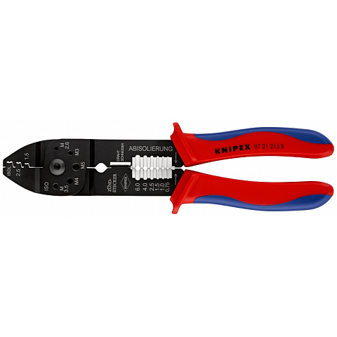 Knipex 97 21 215 B Crimpwerkzeug Schwarz, Blau, Rot