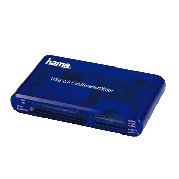 Hama USB CardReaderWriter 35in1 Kartenleser Blau