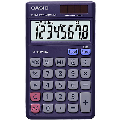 Casio SL-300VERA Taschenrechner Tasche Display-Rechner Violett