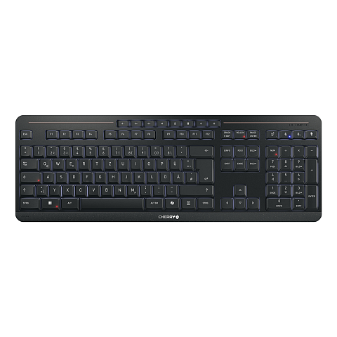 CHERRY Stream keyboard ultimate Tastatur Heimbüro USB + RF Wireless + Bluetooth QWERTZ Deutsch Schwarz