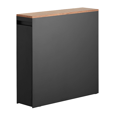 Yamazaki YA01427 Etagère & Platzsparer für Badezimmer Schwarz Stahl, Holz