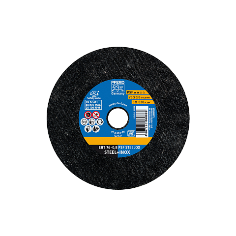PFERD Trennscheibe EHT 76x1,0x10mm gerade Universallinie PSF STEELOX für Stahl/Edelstahl