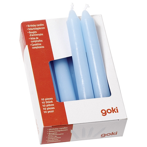 Goki 15427 Wachskerze Zylinder Blau 10 Stück(e)