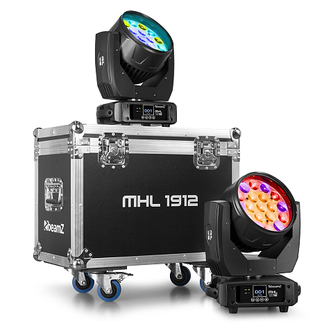 BeamZ MHL1912 LED-Stroboskop 100-240 V Schwarz Eingebautes Display