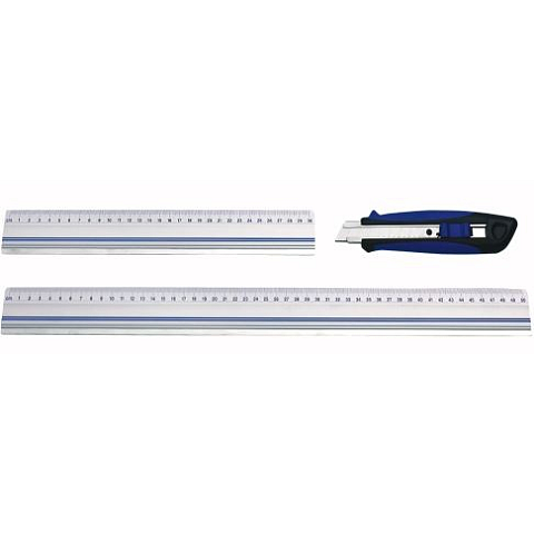Wedo 525450 Lineal 500 mm Aluminium Silber