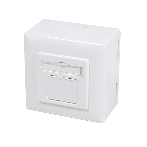 LogiLink NP0039A Steckdose RJ-45 Metallisch, Weiß