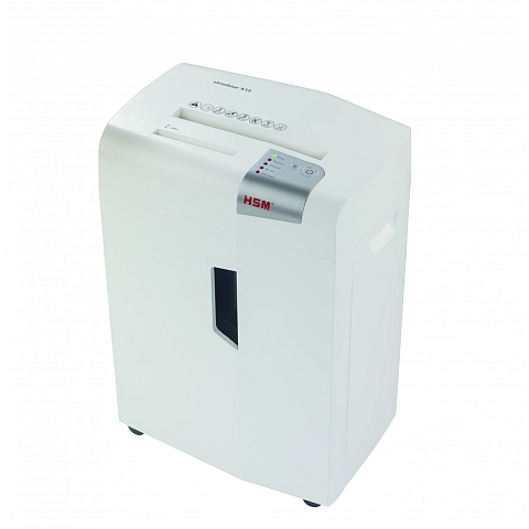 HSM X15 Aktenvernichter Partikelschnitt-Zerkleinerung 57 dB 23 cm Silber, Weiß