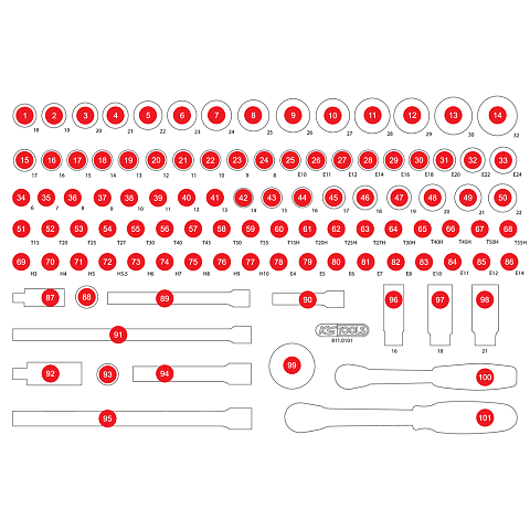 KS Tools 811.0101-97 Werkzeugkoffer-Zubehör