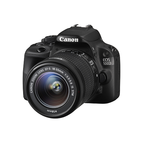 Canon EOS 100D + EF-S 18-55mm SLR-Kamera-Set 18 MP CMOS 5184 x 3456 Pixel Schwarz